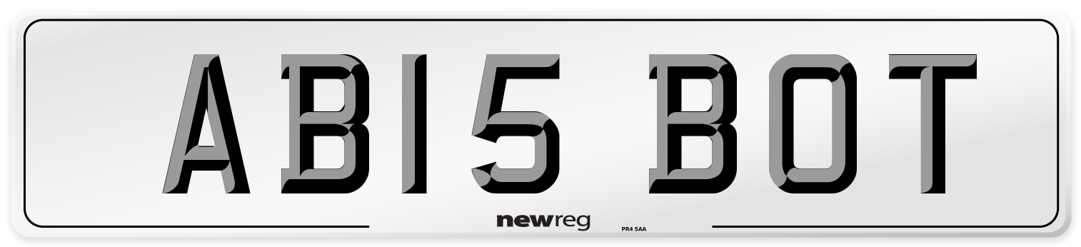AB15 BOT Number Plate from New Reg